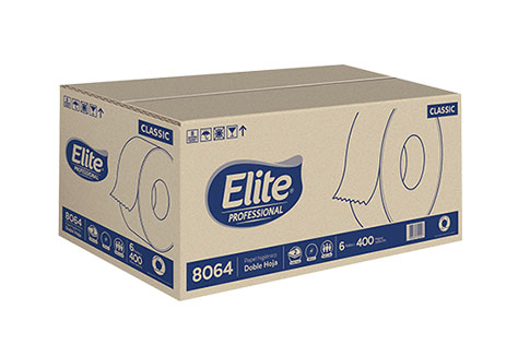 Papel Higiénico Elite® Jumbo HD 400 m 6 rollos 9 cm – Packsys